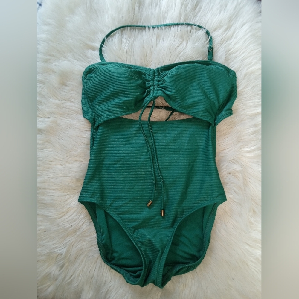Time and Tru Teal One-Piece Swimsuit NWOT
